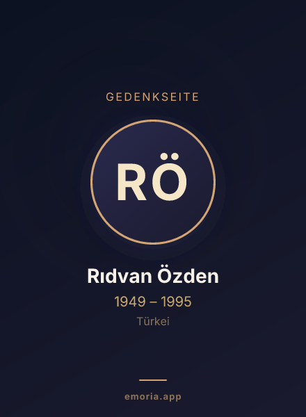 Gedenkportrait von Rıdvan Özden