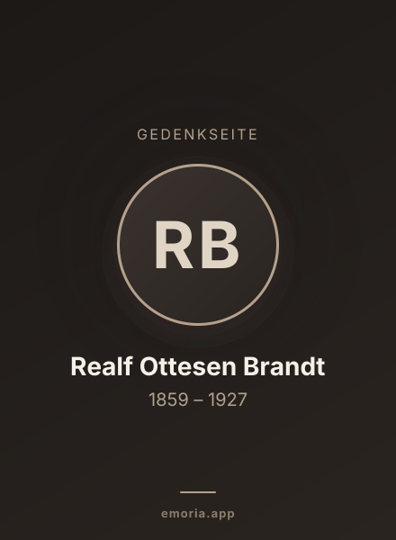 Gedenkportrait von Realf Ottesen Brandt