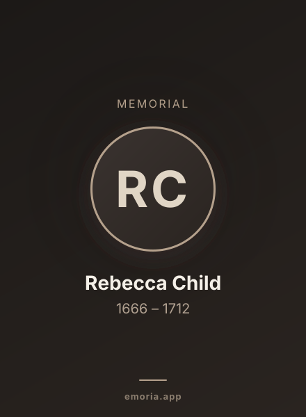 Memorial portrait of Rebecca Child