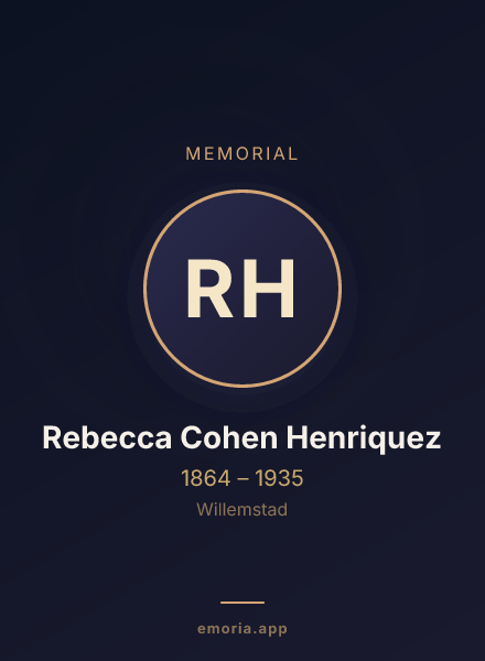 Memorial portrait of Rebecca Cohen Henriquez