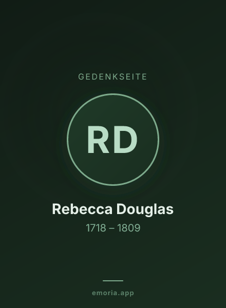 Gedenkportrait von Rebecca Douglas
