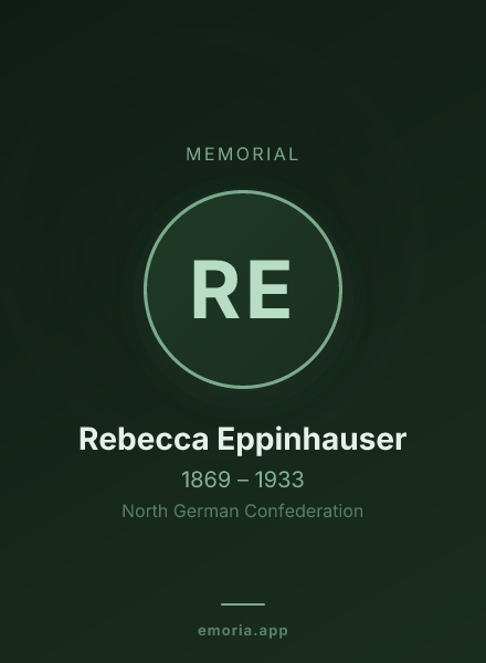 Memorial portrait of Rebecca Eppinhauser