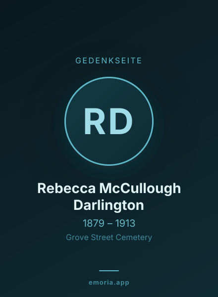 Gedenkportrait von Rebecca McCullough Darlington