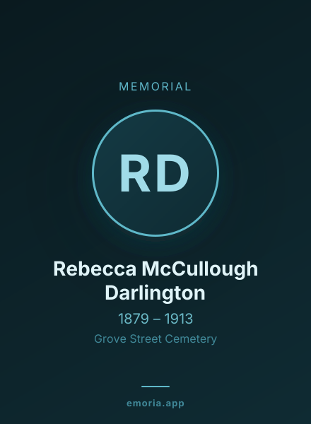 Memorial portrait of Rebecca McCullough Darlington