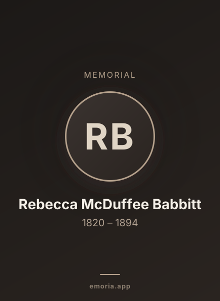 Memorial portrait of Rebecca McDuffee Babbitt