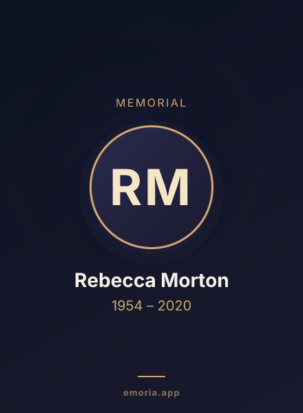Memorial portrait of Rebecca Morton