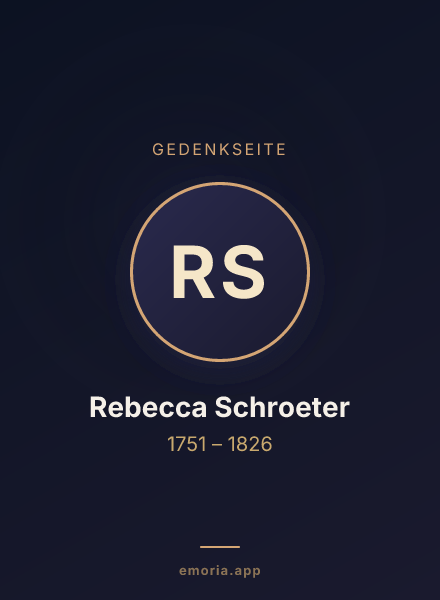 Gedenkportrait von Rebecca Schroeter