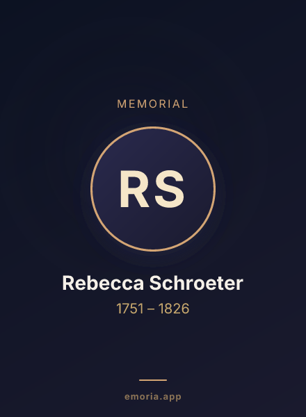 Memorial portrait of Rebecca Schroeter