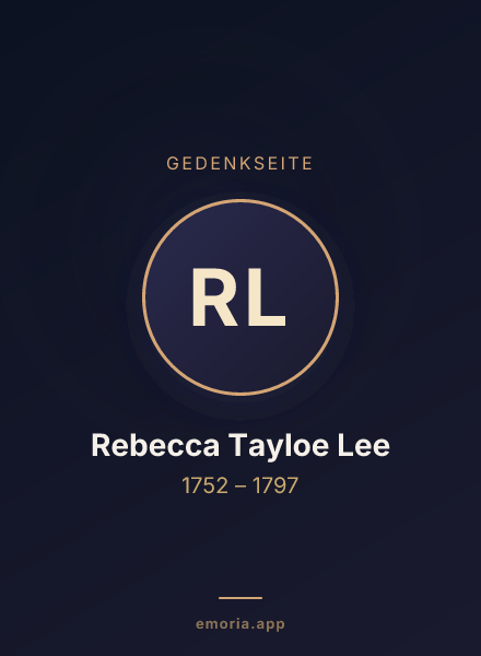 Gedenkportrait von Rebecca Tayloe Lee