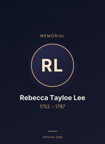 Memorial portrait of Rebecca Tayloe Lee