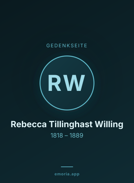 Gedenkportrait von Rebecca Tillinghast Willing