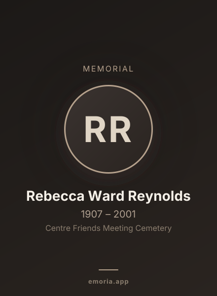 Memorial portrait of Rebecca Ward Reynolds
