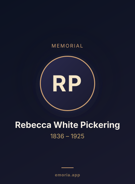Memorial portrait of Rebecca White Pickering