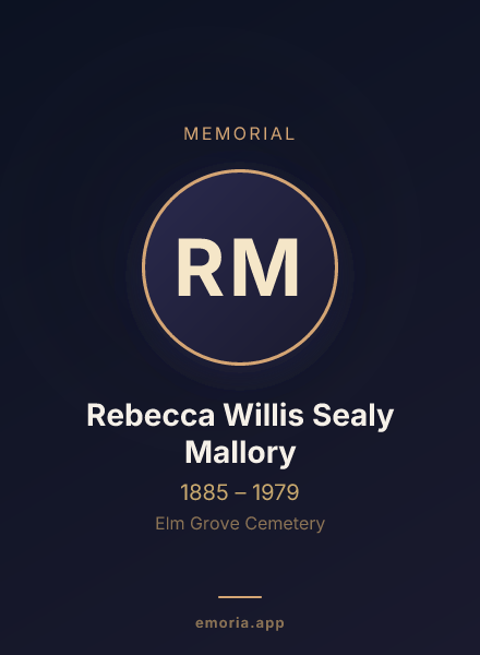 Memorial portrait of Rebecca Willis Sealy Mallory