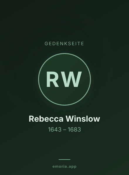 Gedenkportrait von Rebecca Winslow