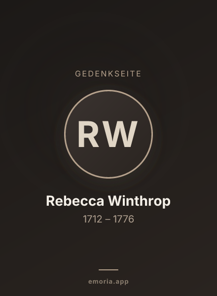 Gedenkportrait von Rebecca Winthrop