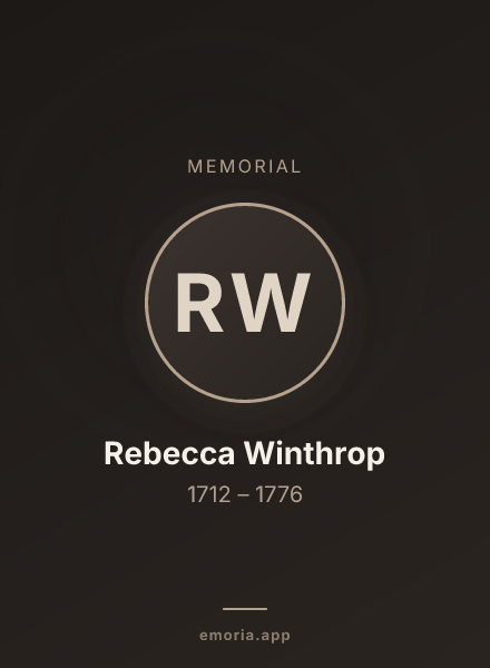 Memorial portrait of Rebecca Winthrop