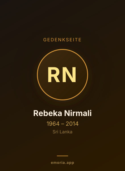 Gedenkportrait von Rebeka Nirmali