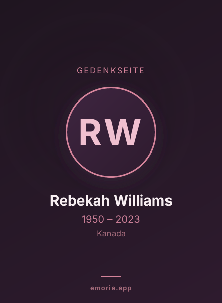 Gedenkportrait von Rebekah Williams