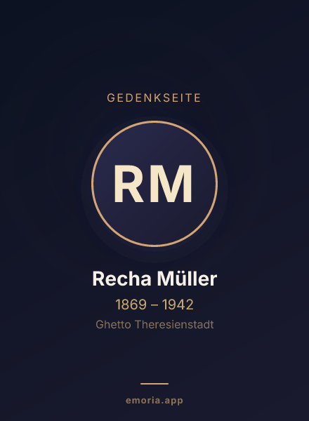 Gedenkportrait von Recha Müller