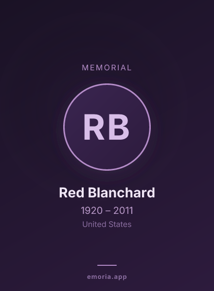 Memorial portrait of Red Blanchard