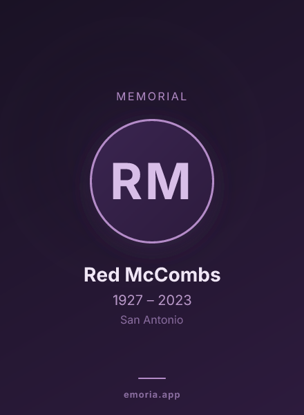 Memorial portrait of Red McCombs