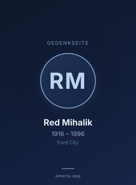 Gedenkportrait von Red Mihalik
