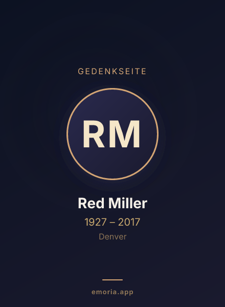 Gedenkportrait von Red Miller