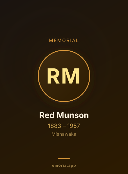 Memorial portrait of Red Munson