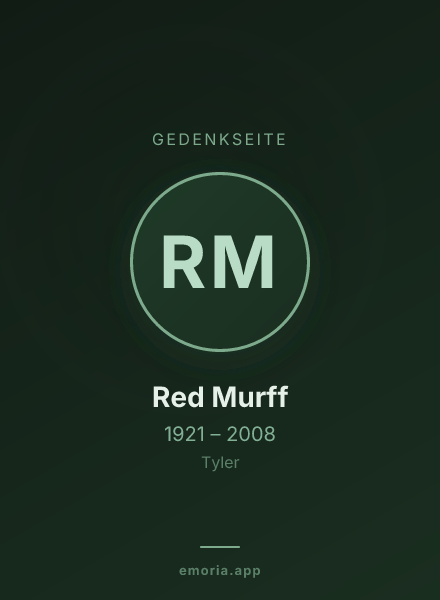 Gedenkportrait von Red Murff