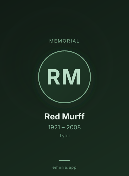 Memorial portrait of Red Murff