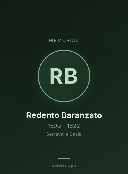 Memorial portrait of Redento Baranzato
