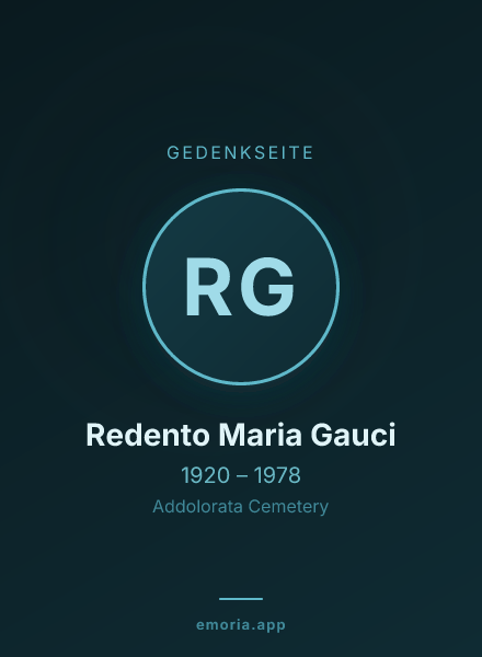 Gedenkportrait von Redento Maria Gauci
