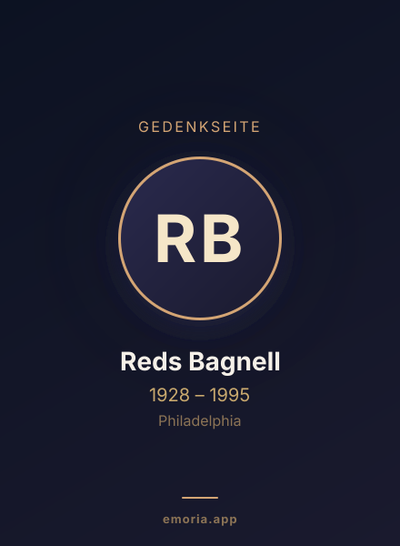Gedenkportrait von Reds Bagnell