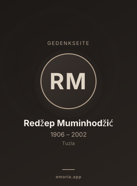 Gedenkportrait von Redžep Muminhodžić