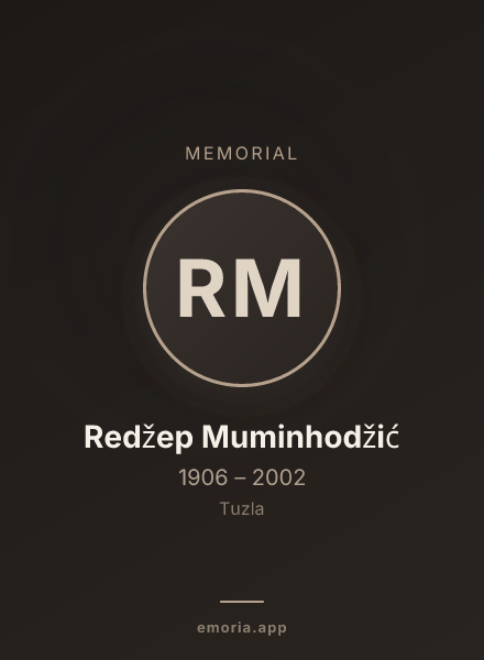 Memorial portrait of Redžep Muminhodžić