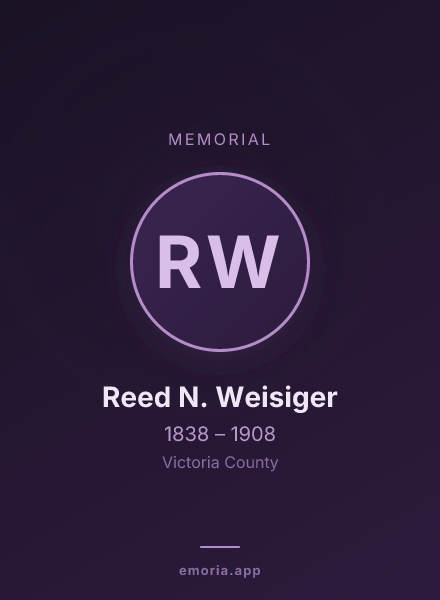 Memorial portrait of Reed N. Weisiger