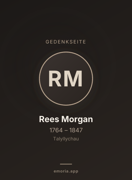 Gedenkportrait von Rees Morgan