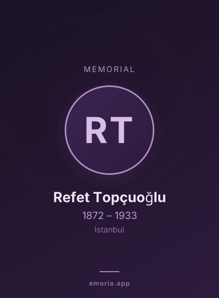 Memorial portrait of Refet Topçuoğlu
