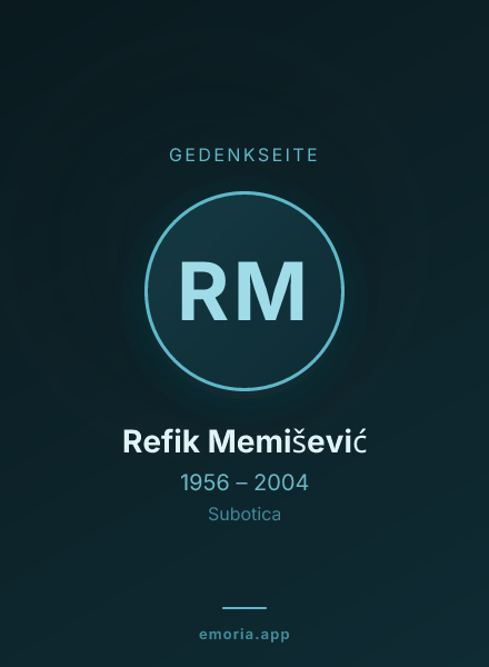 Gedenkportrait von Refik Memišević