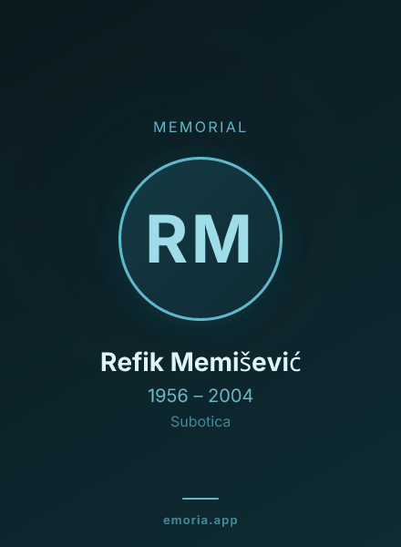 Memorial portrait of Refik Memišević