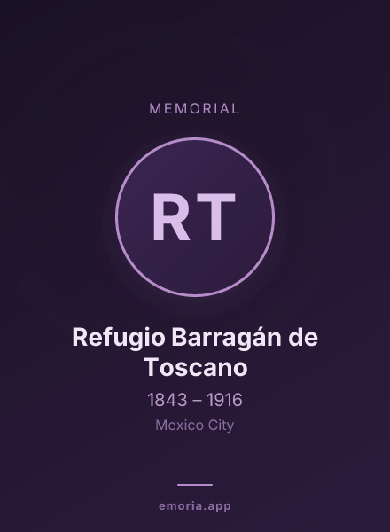Memorial portrait of Refugio Barragán de Toscano