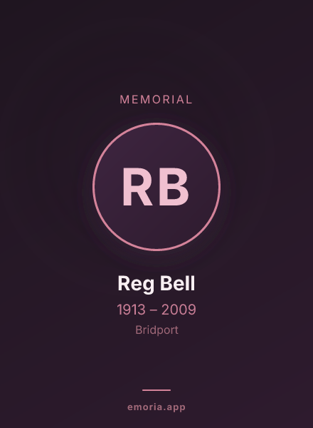 Memorial portrait of Reg Bell