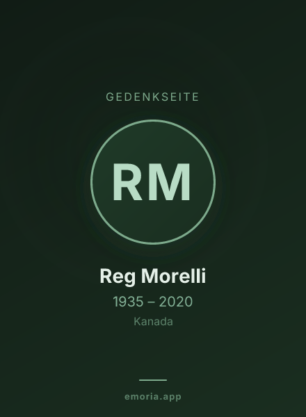 Gedenkportrait von Reg Morelli