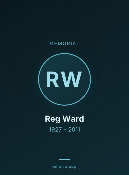 Memorial portrait of Reg Ward