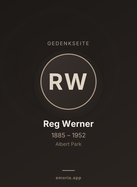 Gedenkportrait von Reg Werner
