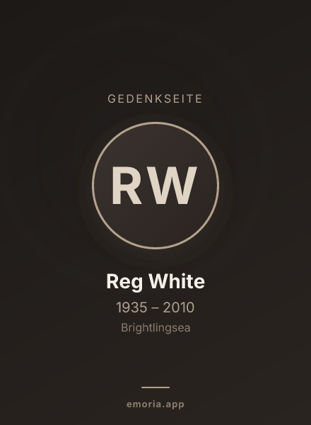 Gedenkportrait von Reg White