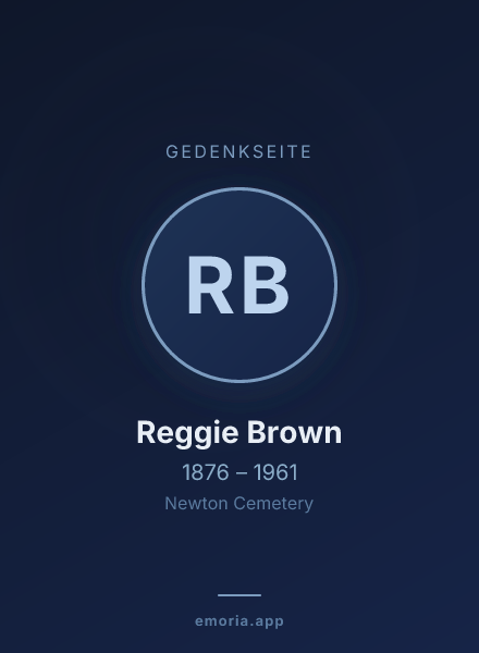 Gedenkportrait von Reggie Brown