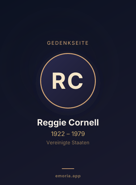 Gedenkportrait von Reggie Cornell