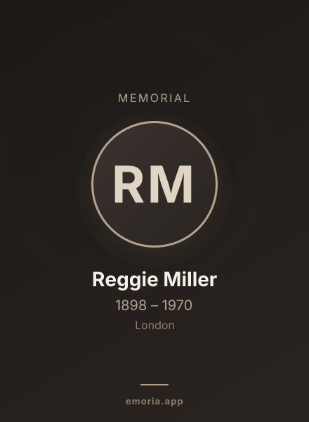 Memorial portrait of Reggie Miller